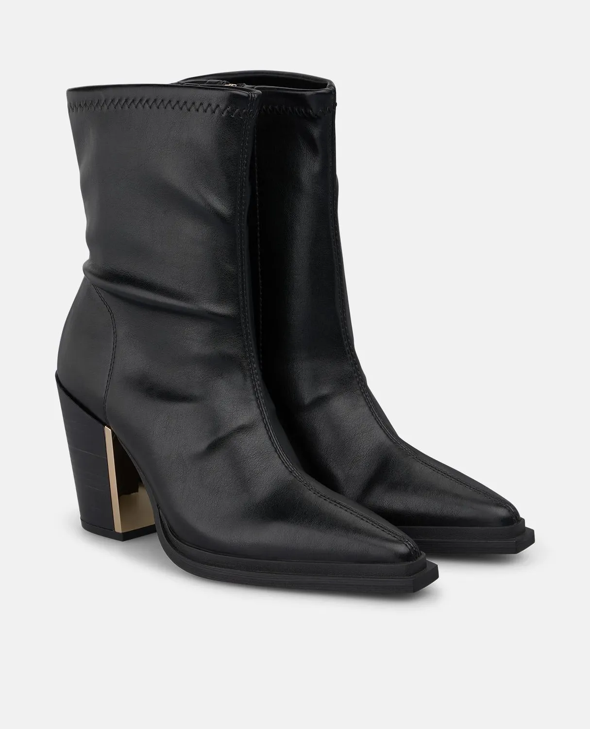 Alma en Pena I260790 bottines à talon noir effet daim