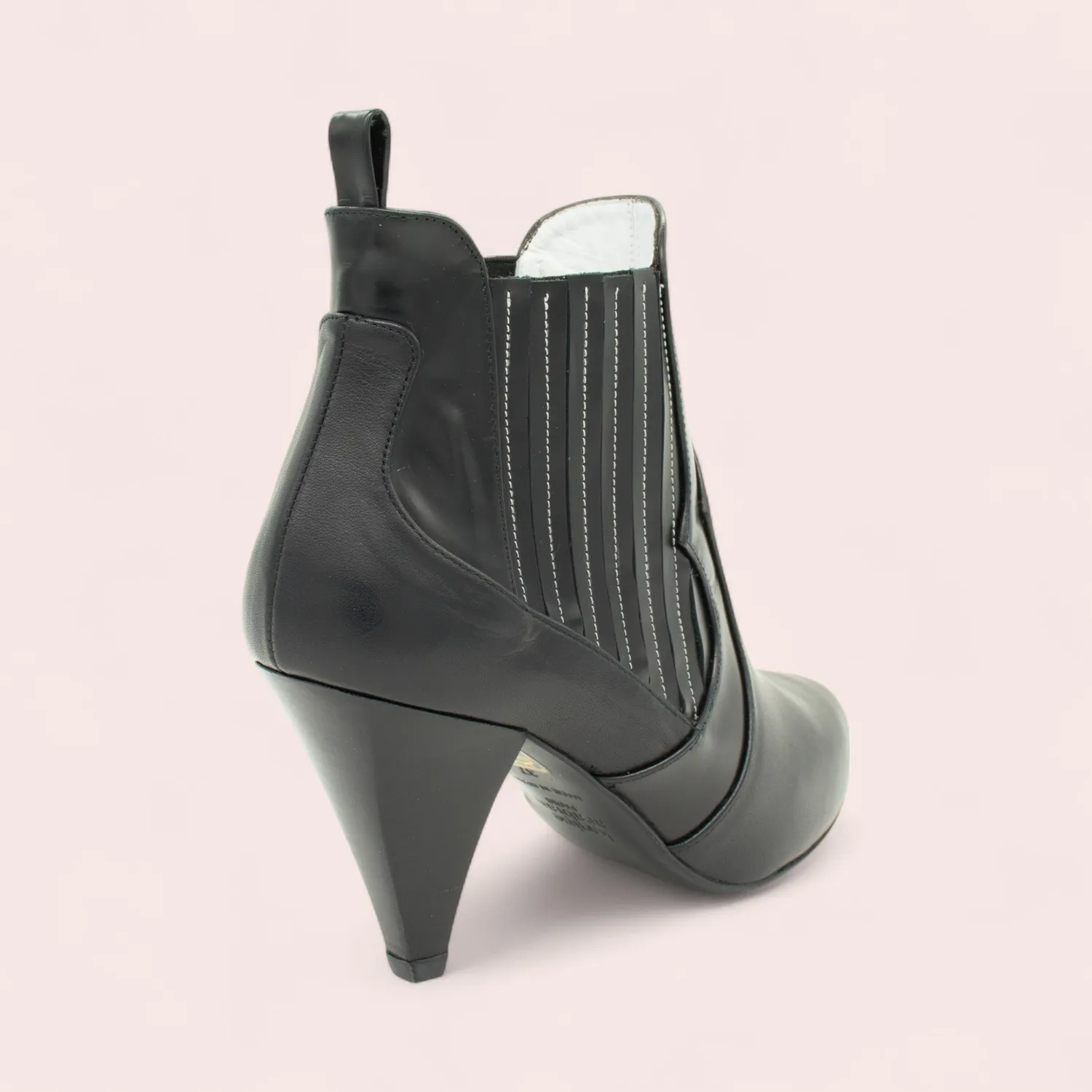 Karine Arabian JULIA boots cuir noir 36 talon 65mm
