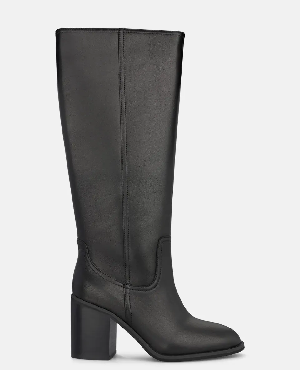 Alma en Pena I260511 bottes noires cuir talon 8,5 cm