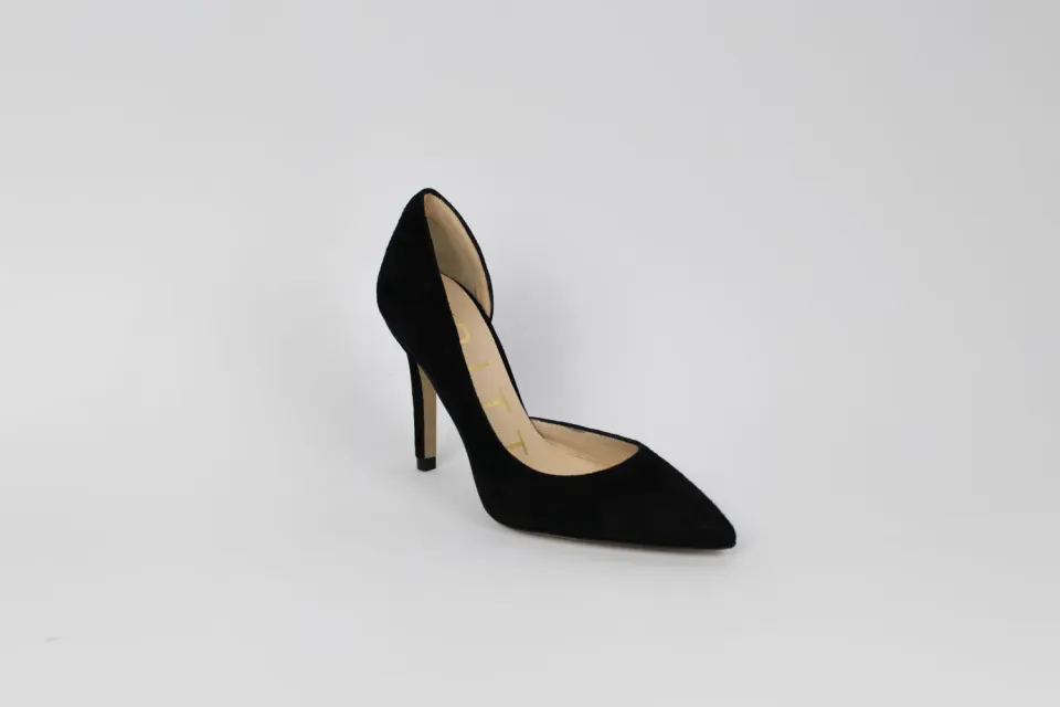 Matteo Pitti Alina escarpin daim noir talon fin