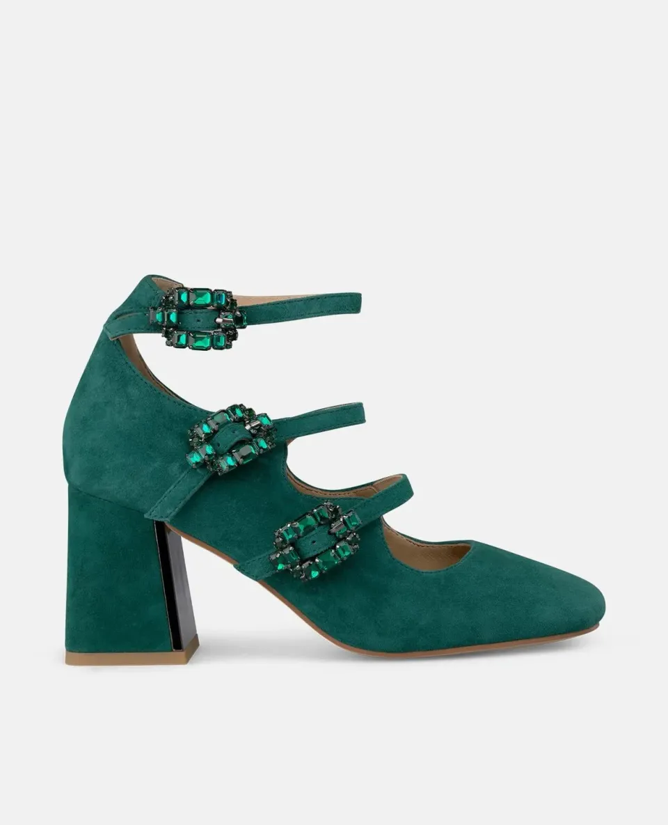 Alma en Pena I250301 escarpins vert talon 7 cm bout carré