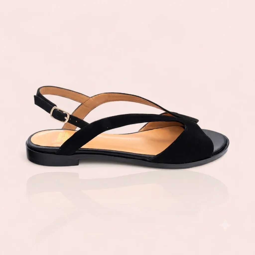 Karine Arabian Niyo sandales plates cuir boucle arrière