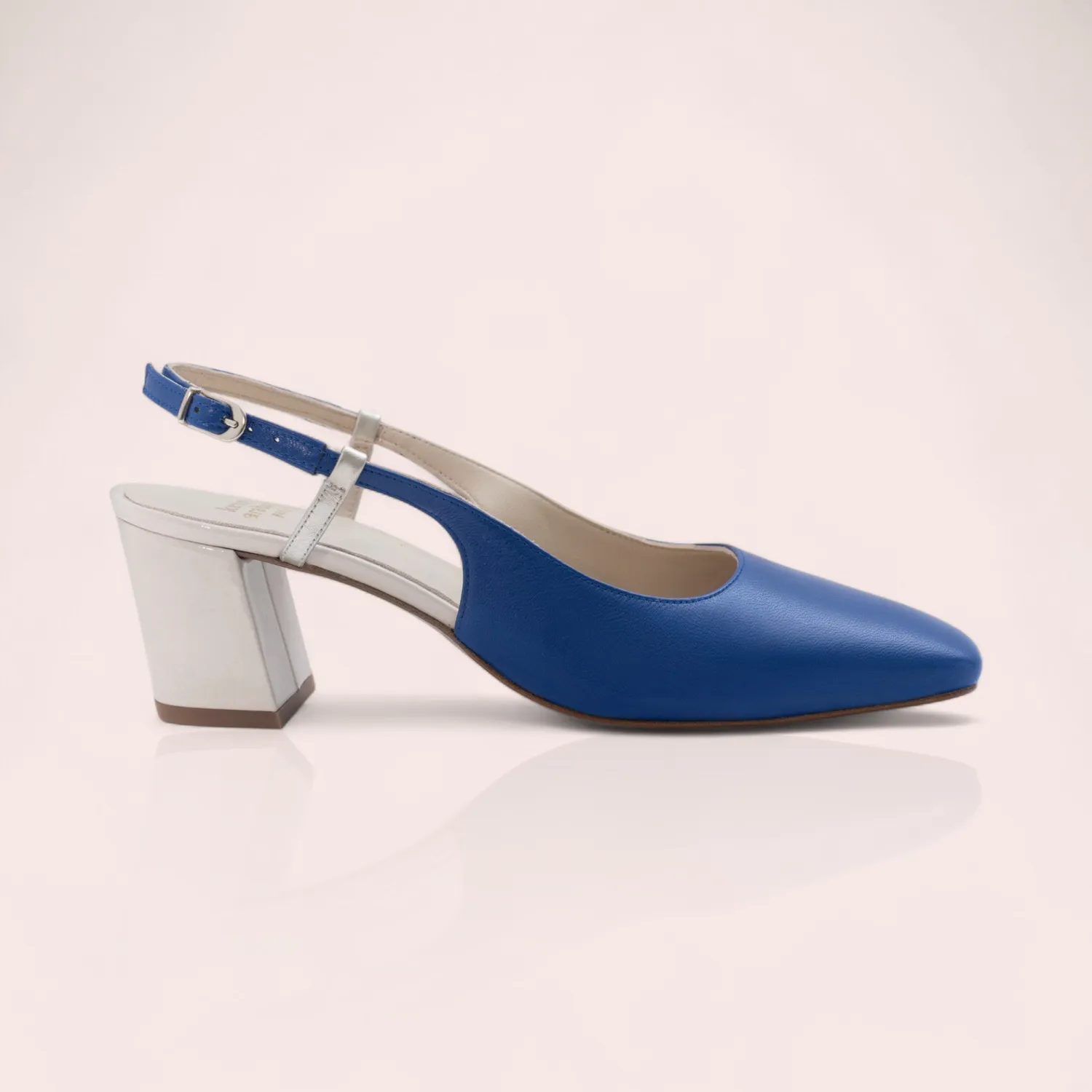 Karine Arabian TANIA slingback cuir camel talon 50 mm