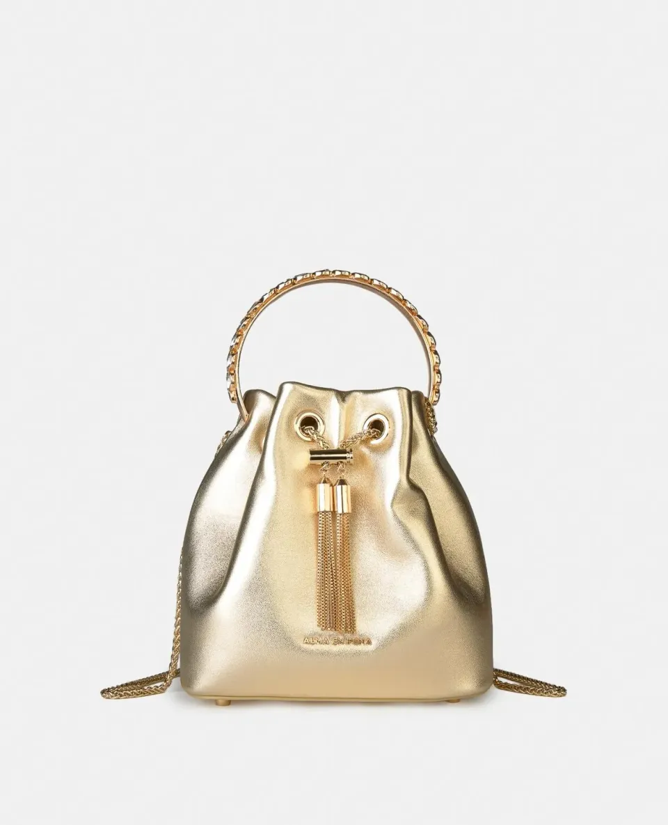 Alma en Pena BG110 sac bombonera doré cuir