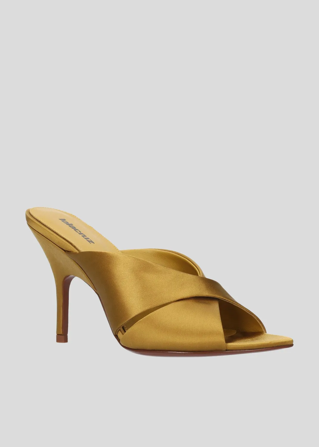 Lola Cruz Lena 95 mules moutarde talon 95 mm