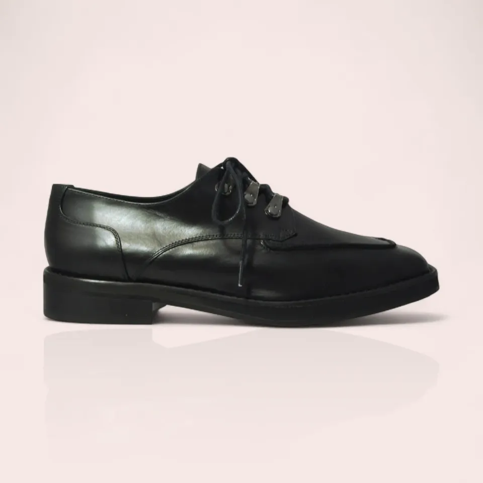Karine Arabian Washington derbies cuir noir