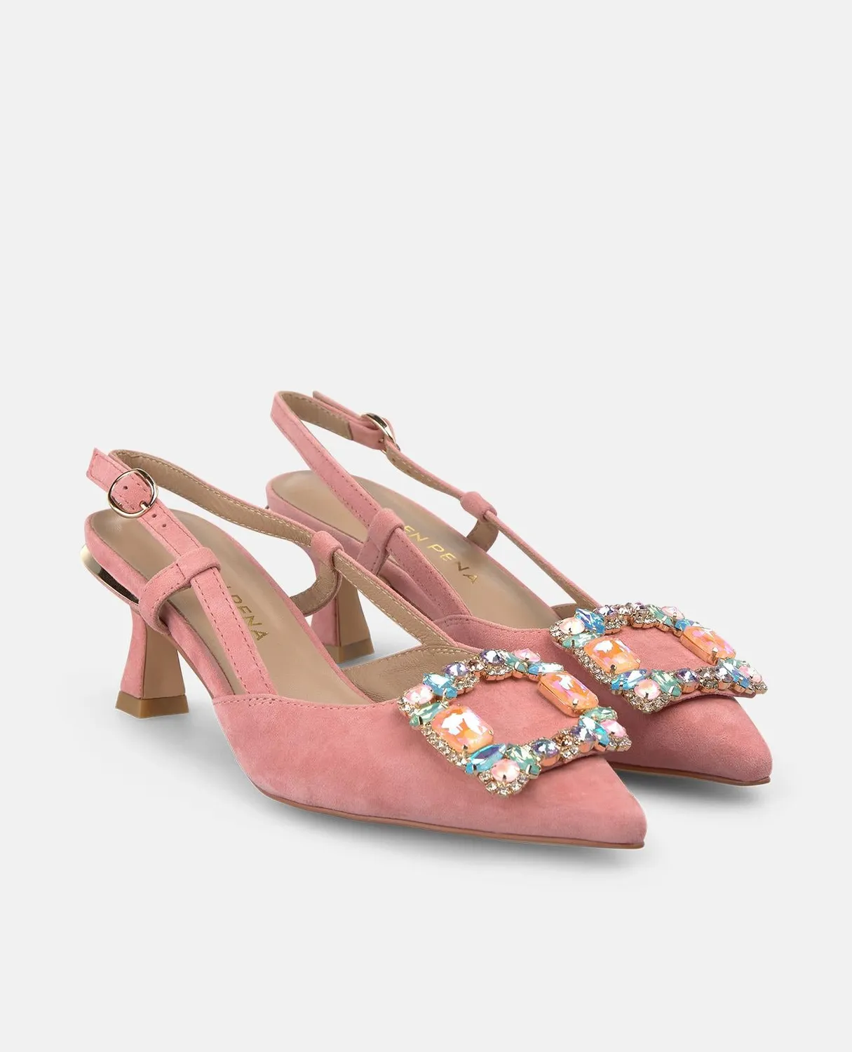Alma en Pena V262223 slingback cuir saumon 6,2 cm