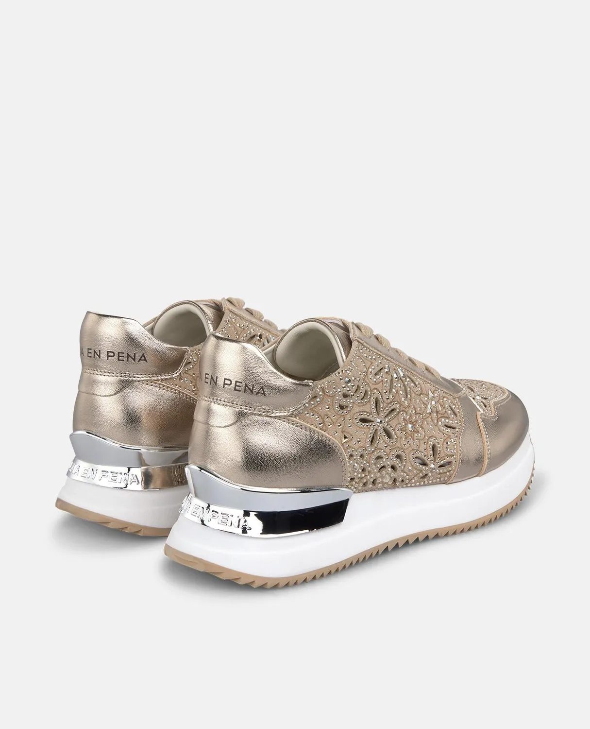 Alma en Pena V260354 sneakers bronze cuir plateforme
