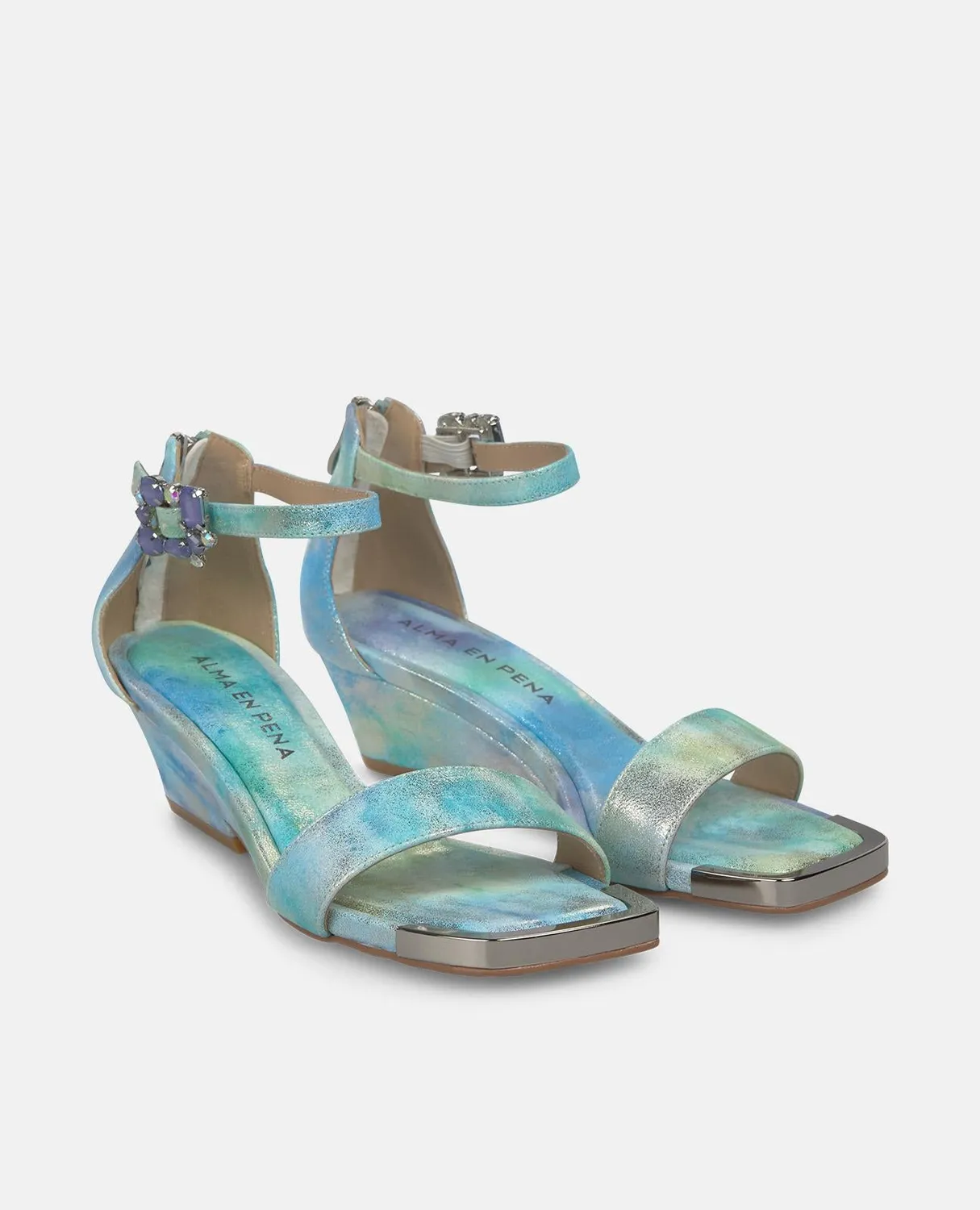 Alma en Pena Cosmos V260780 sandales bleu talon 6 cm