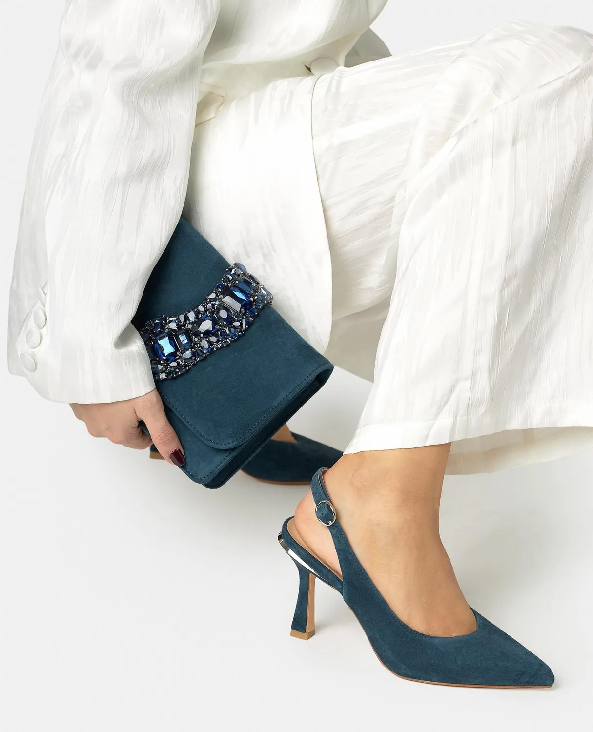 ALMA EN PENA V261800 escarpins slingback bleu 9 cm