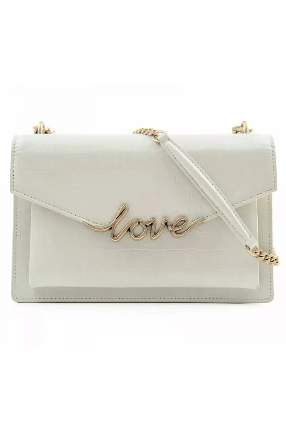 Mi/Mai Premier Amour sac cuir blanc croco