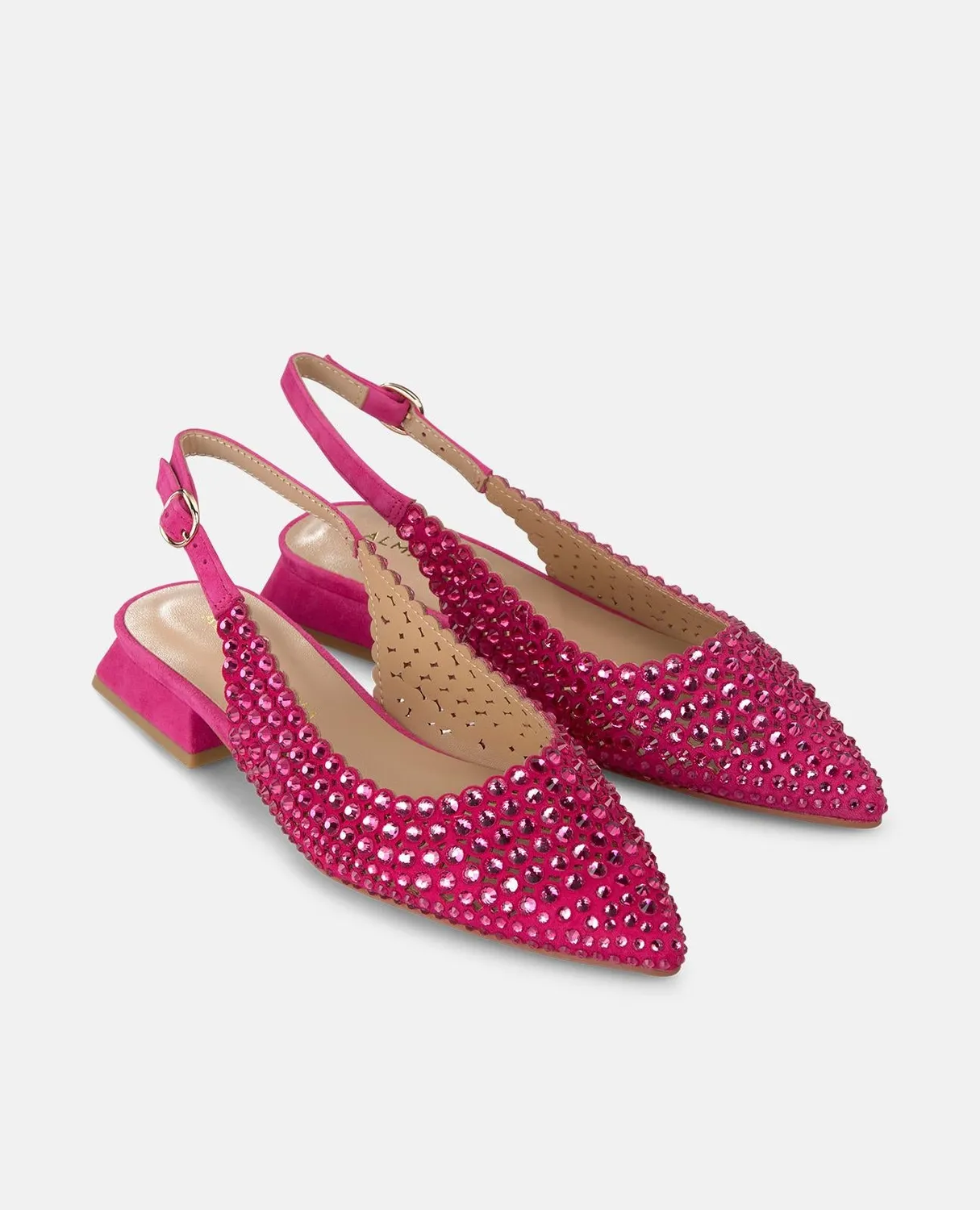 Alma en Pena V250488 ballerines fuchsia strass 2 cm