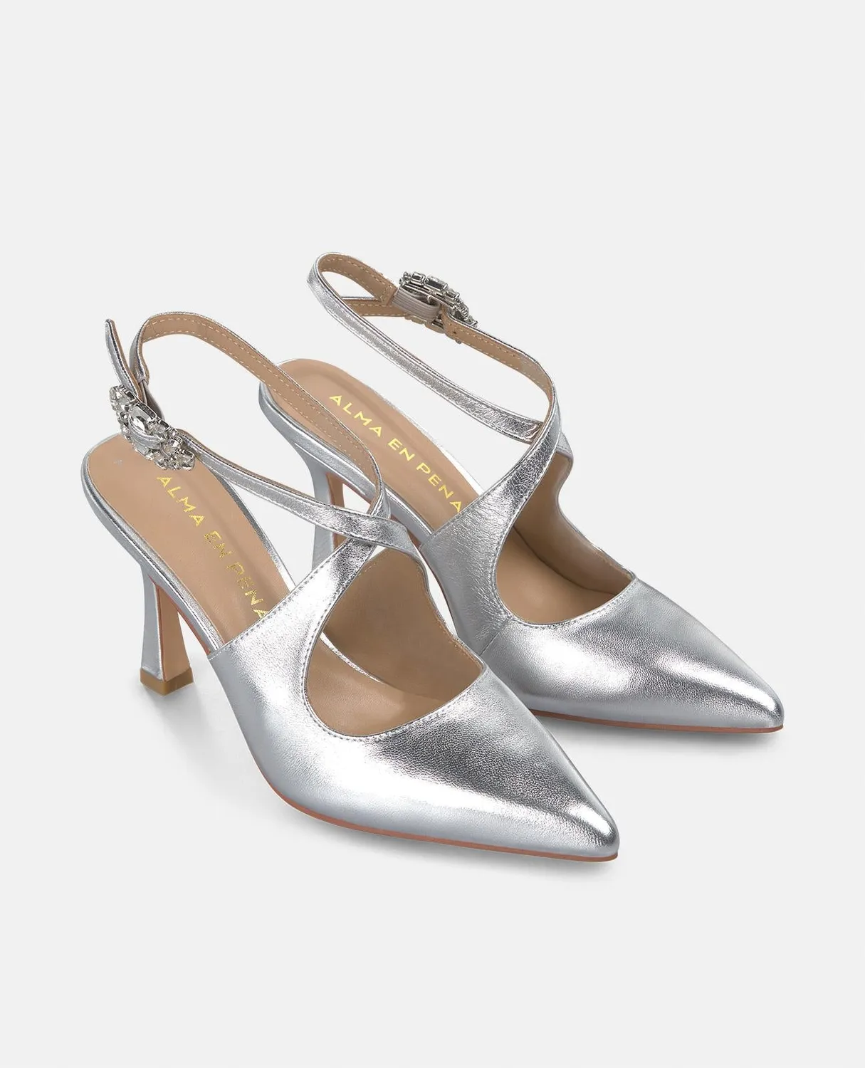 Alma en Pena V250612 escarpin argent talon 9 cm