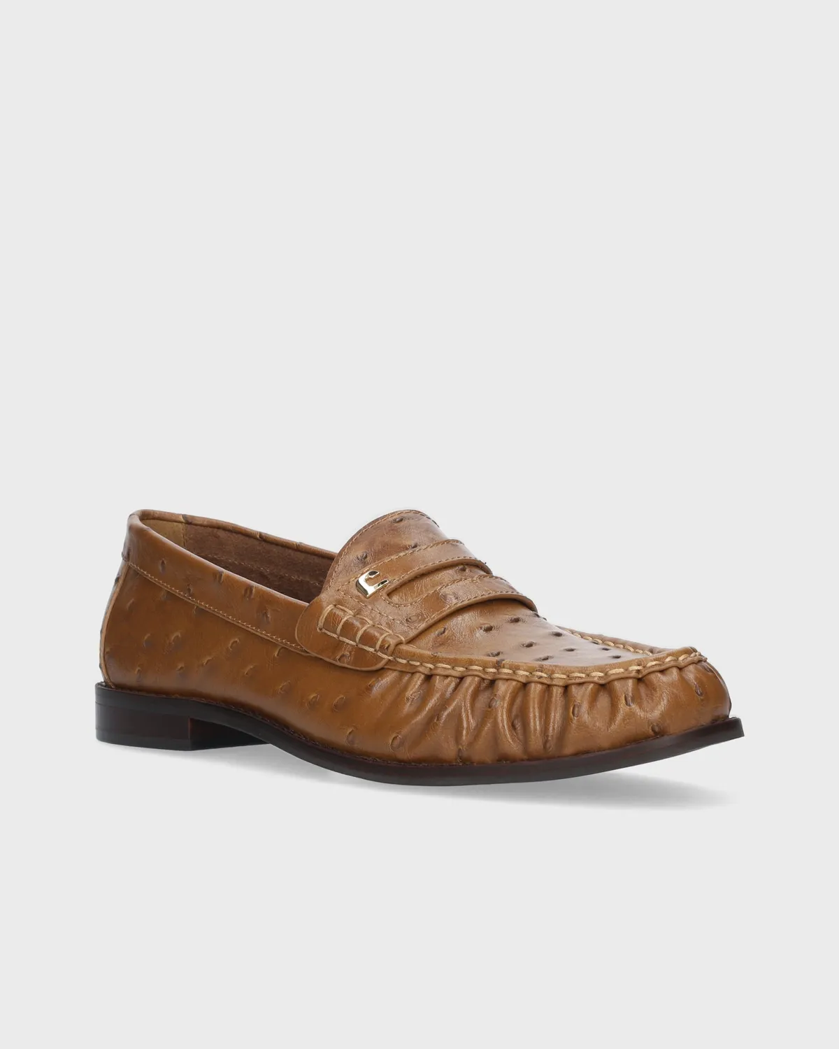 Lola Cruz Orea mocassins caramel cuir plat