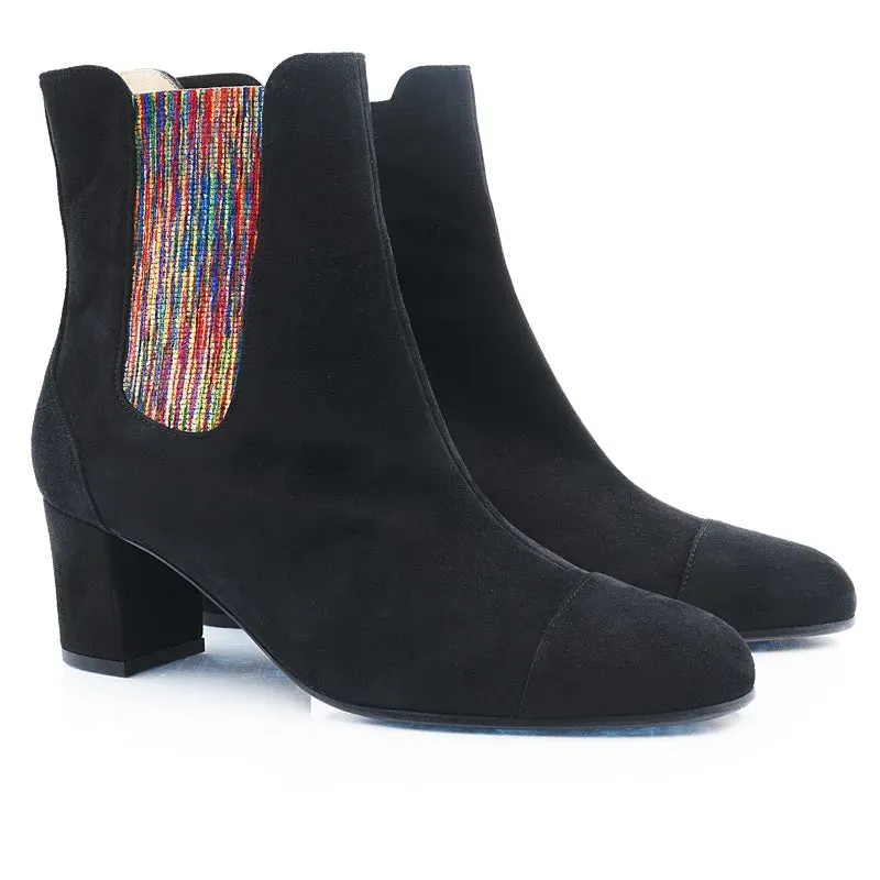 Bégum Paris Pimlico bottines noires cuir velours