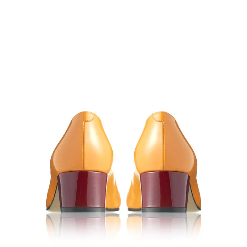 Bégum Paris Echo escarpin mandarine petit talon 4 cm