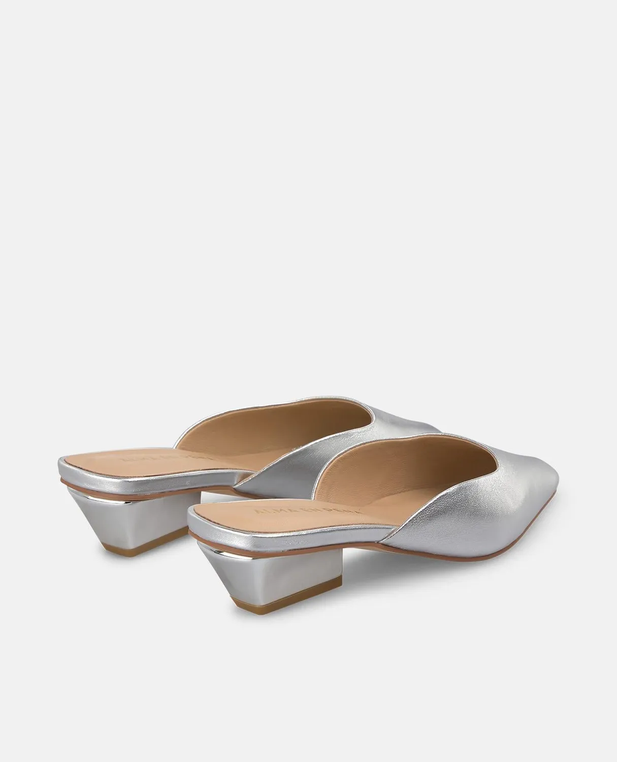 Alma en Pena Diva V260750 mules argenté métallisé