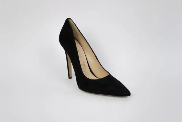 Matteo Pitti Lisa escarpins suède noir talon fin