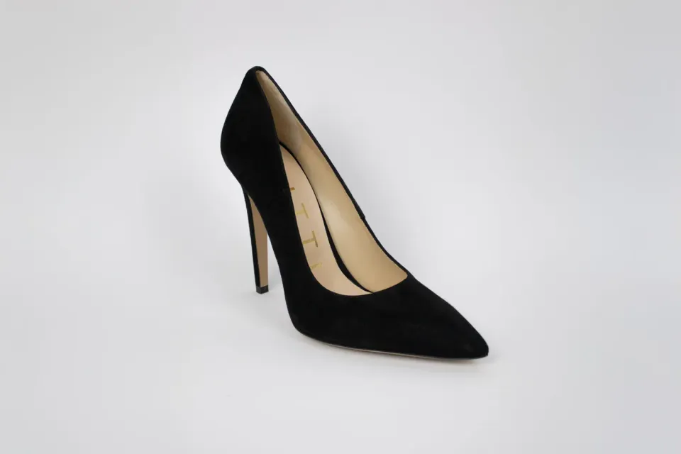 Matteo Pitti Lisa escarpins suède noir talon fin