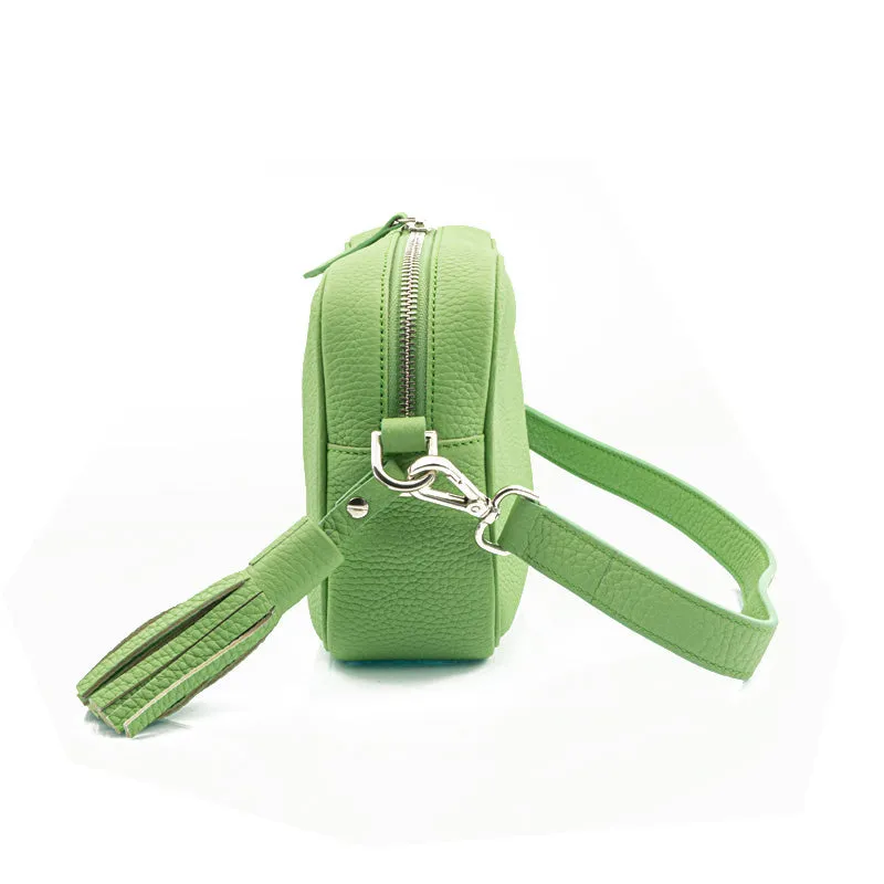 Bégum Paris Adèle sac pistache cuir grainé 22 cm
