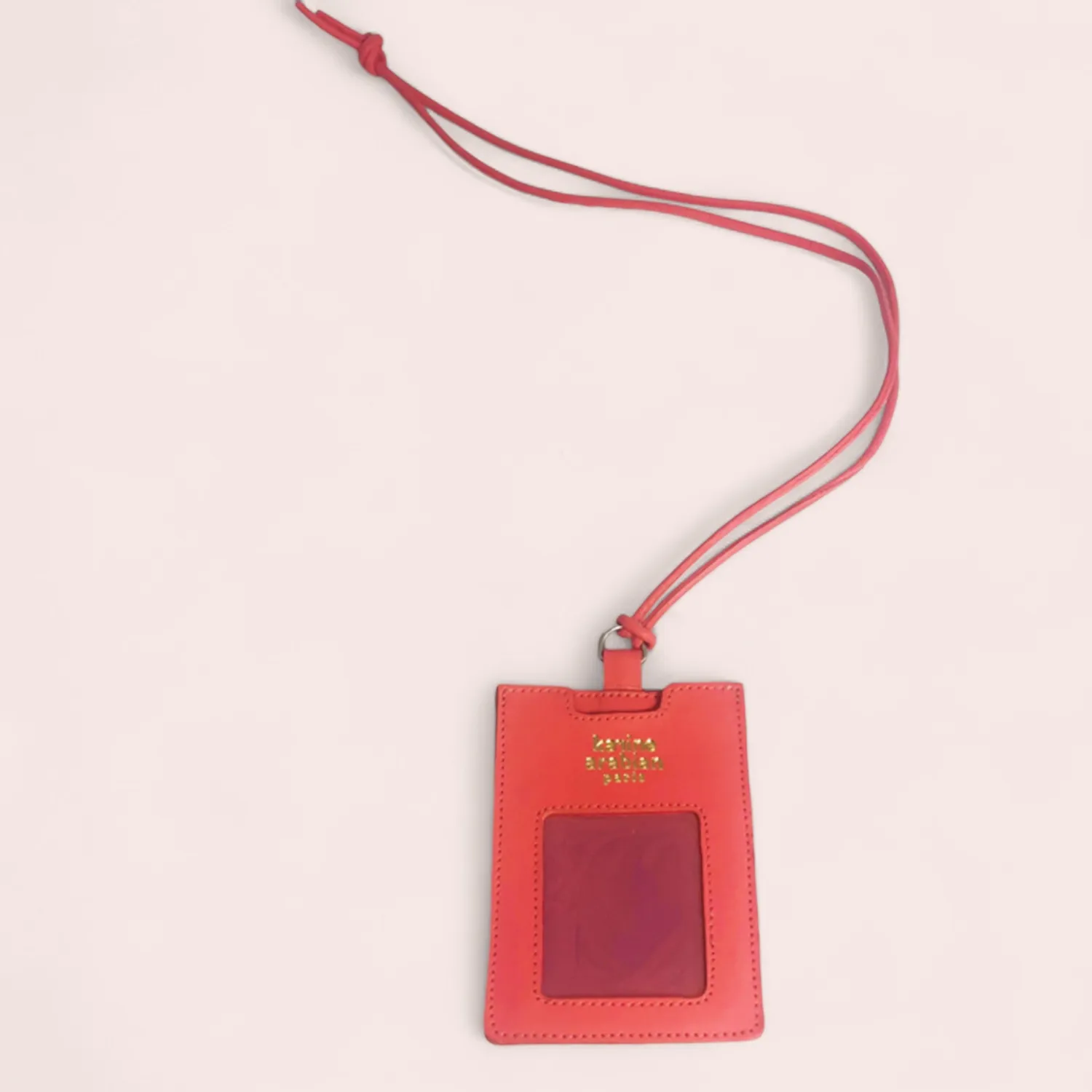 Karine Arabian Liberté porte-cartes cuir corail