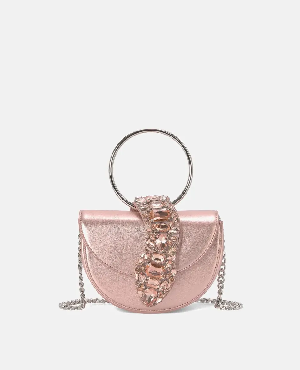 Alma en Pena BG101 sac bandoulière cuir rose demi-lune
