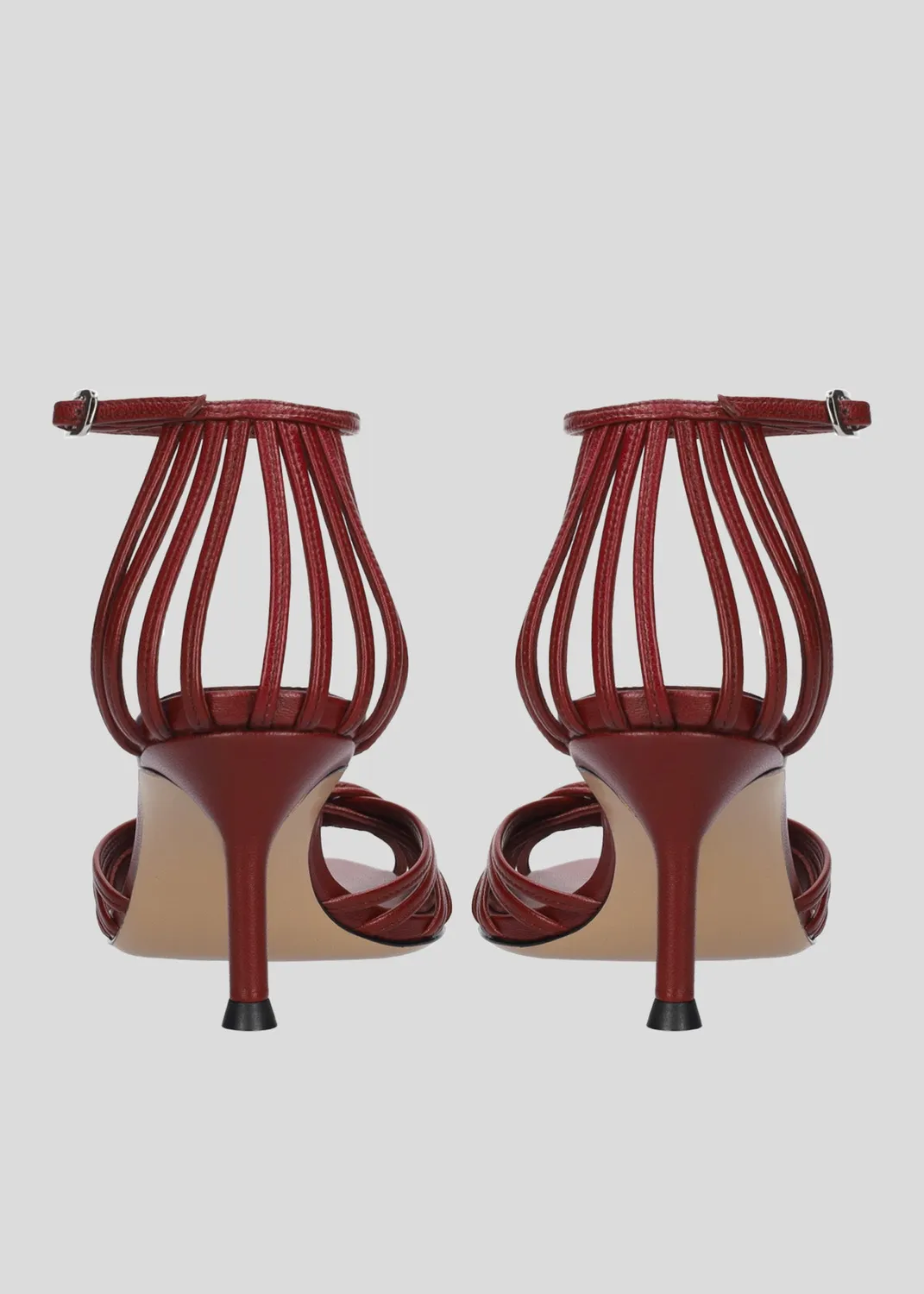 Lola Cruz Heura sandales talons bordeaux 6,5 cm