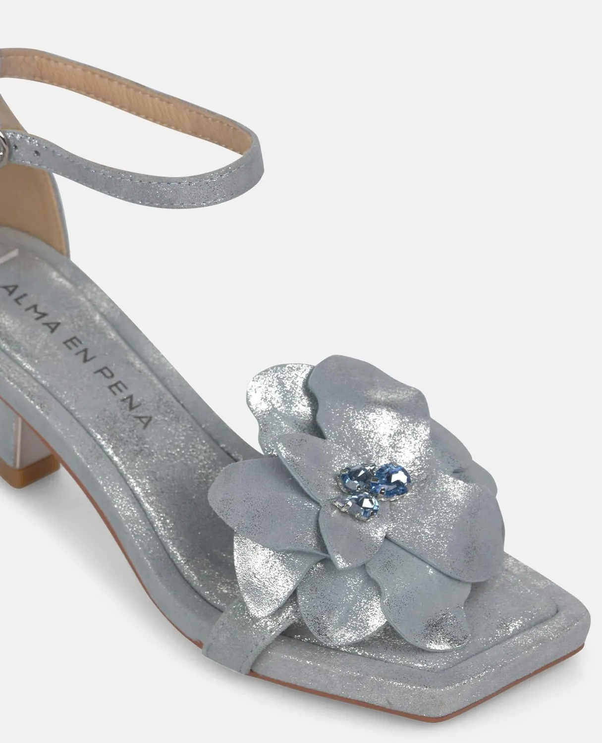 Alma en Pena V265002 sandales cuir jeans fleur 5,5 cm