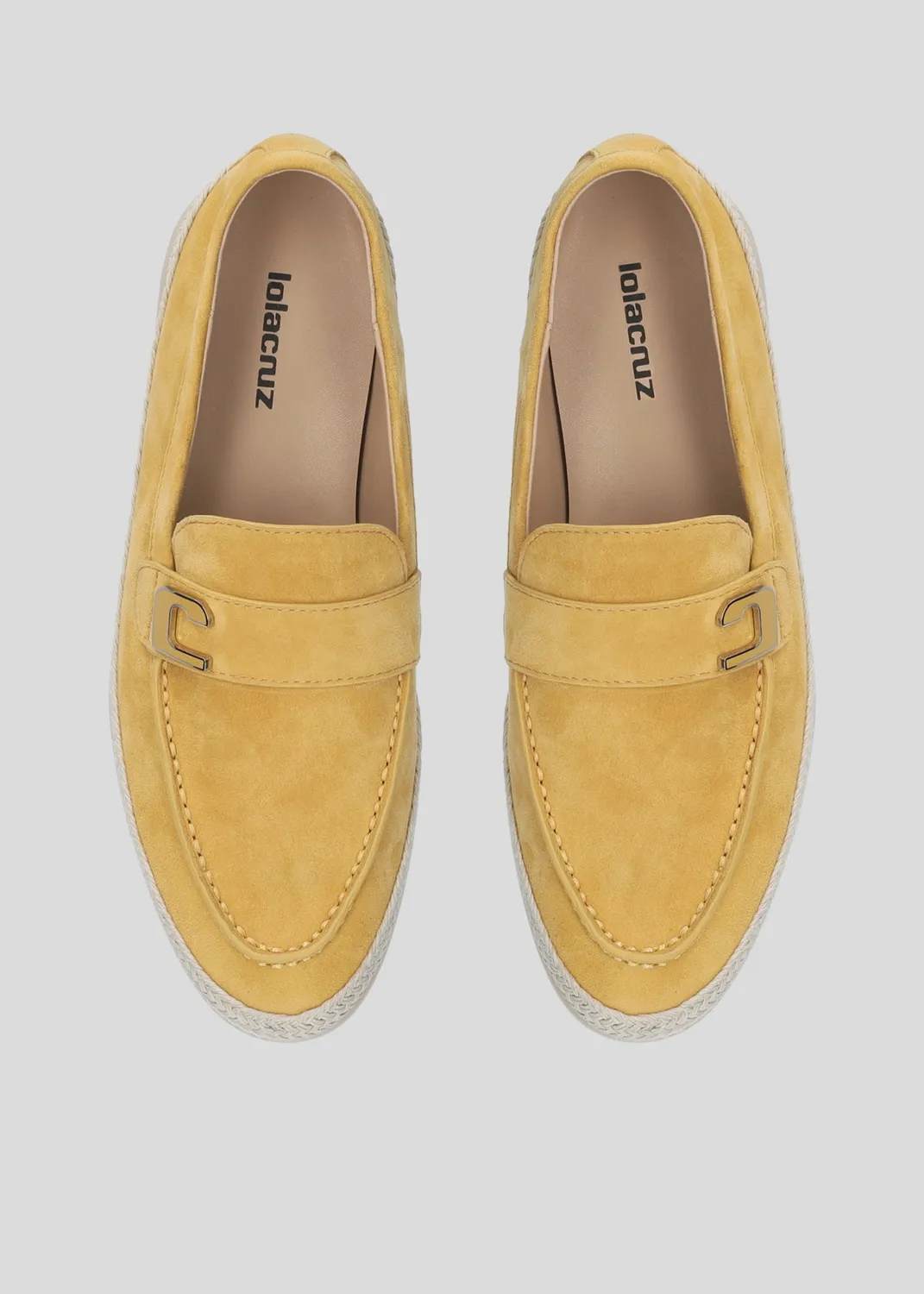 Lola Cruz Rhodes mules camel cuir