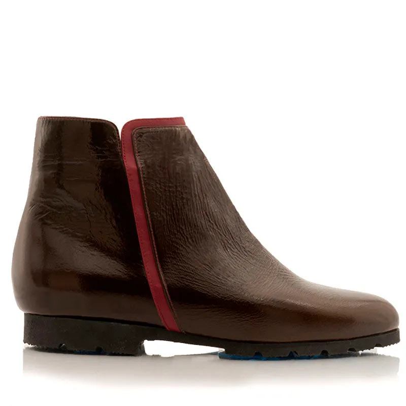 Bégum Paris Firenze bottine cuir verni rouge