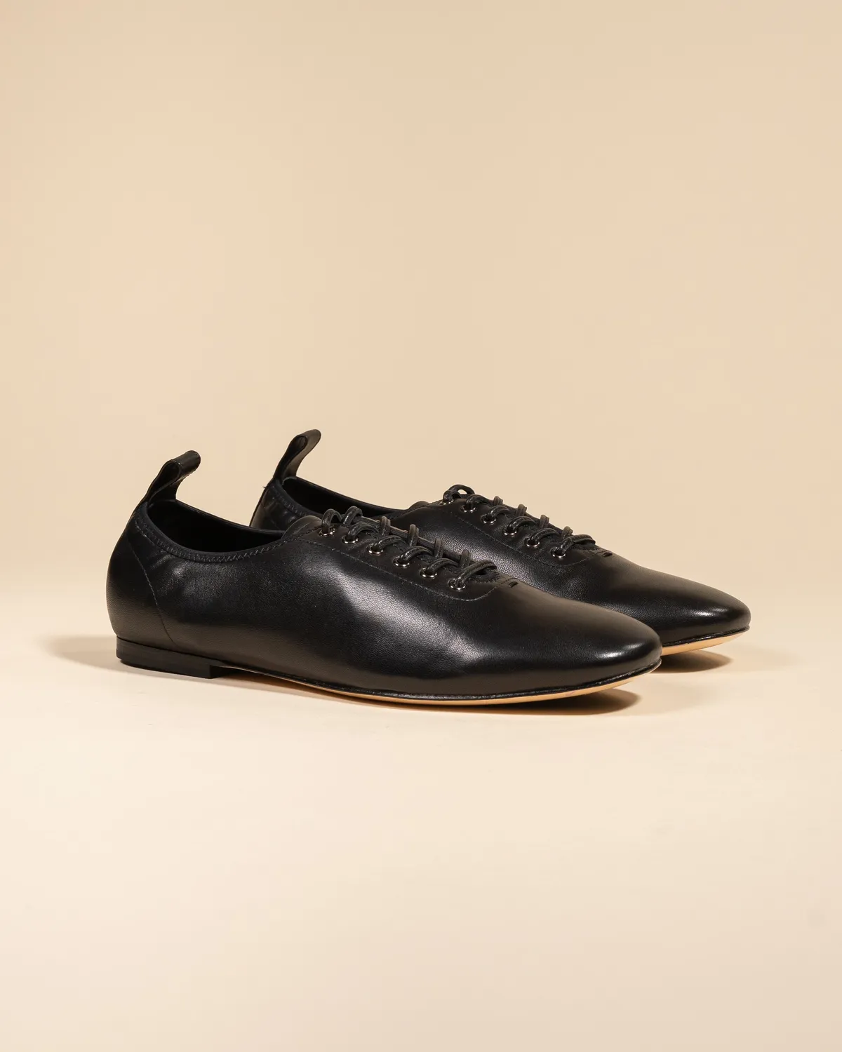 Mi/Mai Serge Black derby cuir noir souple