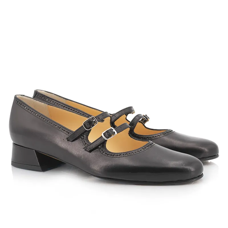 Bégum Paris Servane babies tweed cuir verni 2 cm