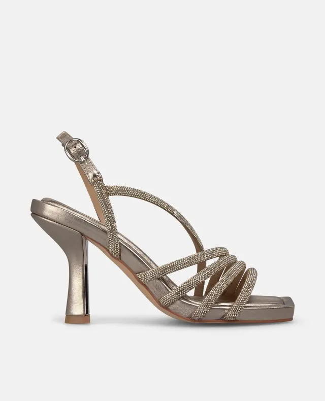 Alma en Pena I250082 sandales bronze strass talon 9cm