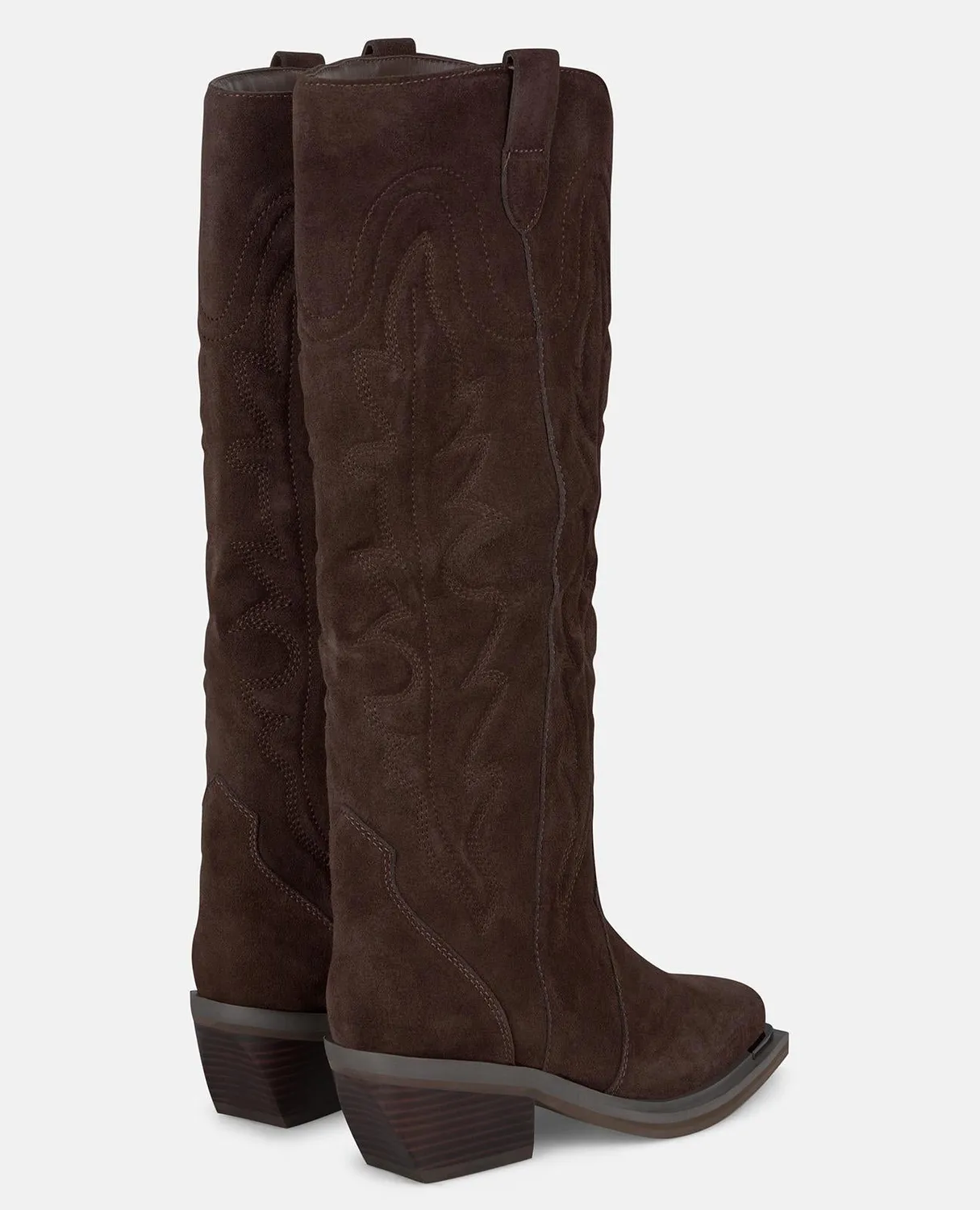 Alma en Pena I250966 bottes marron brodées 6 cm