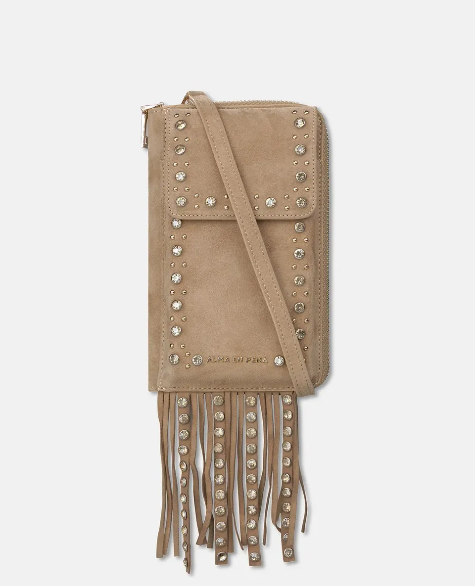 Alma en Pena V26WT016 sac portefeuille arena cuir clouté