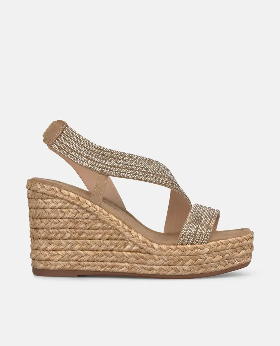 Alma en Pena V2651116 sandales compensées beige esparto 9 cm