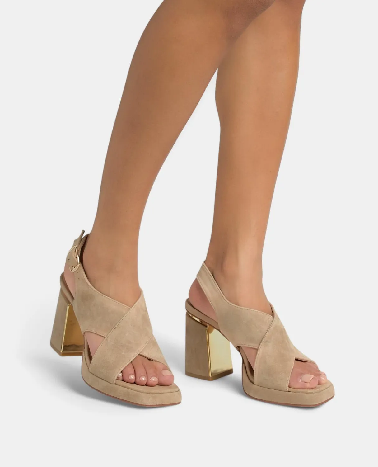 Alma en Pena V250794 sandales talon sable cuir 8,5 cm