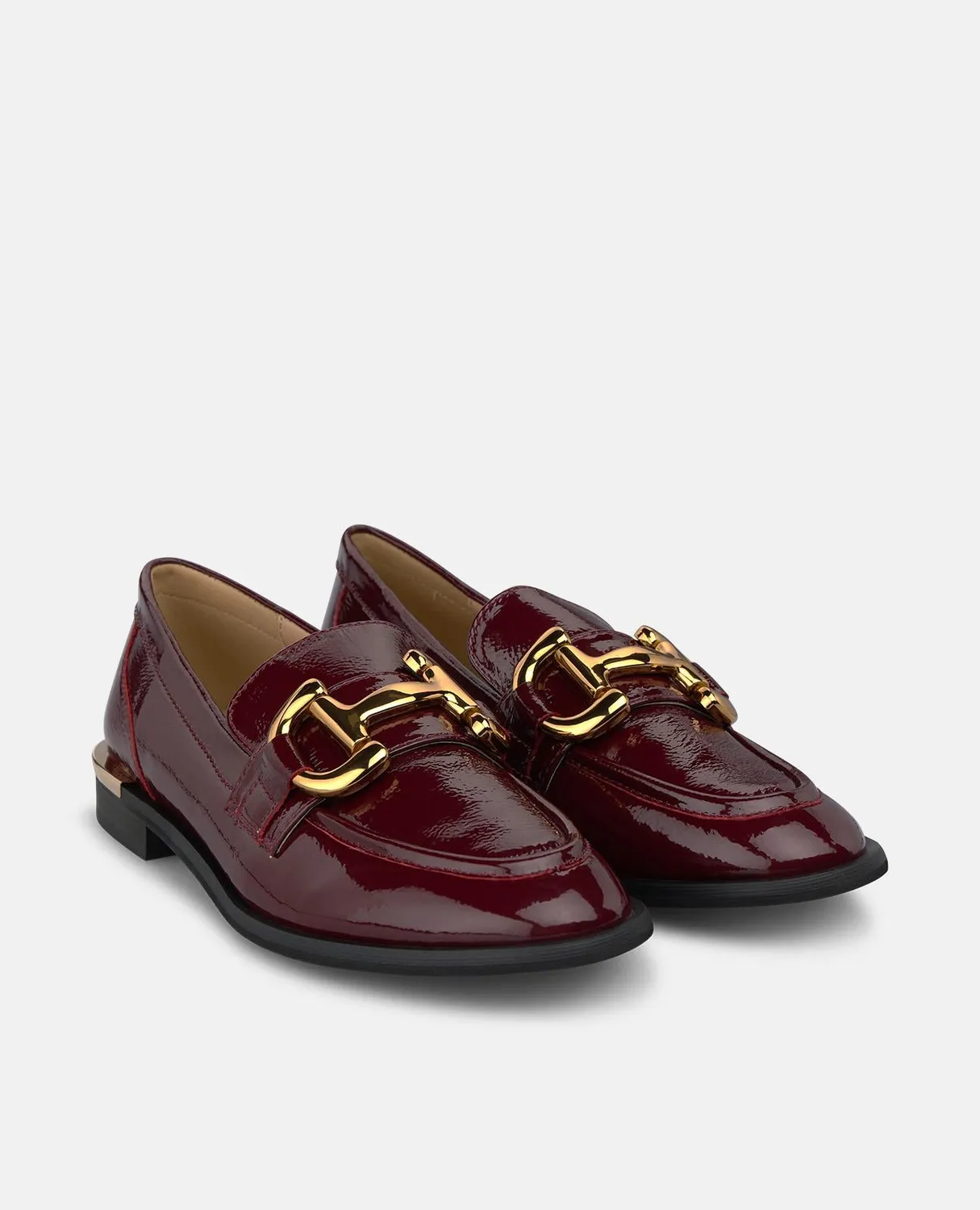 ALMA EN PENA I260122C mocassins vernis bordeaux cuir plat