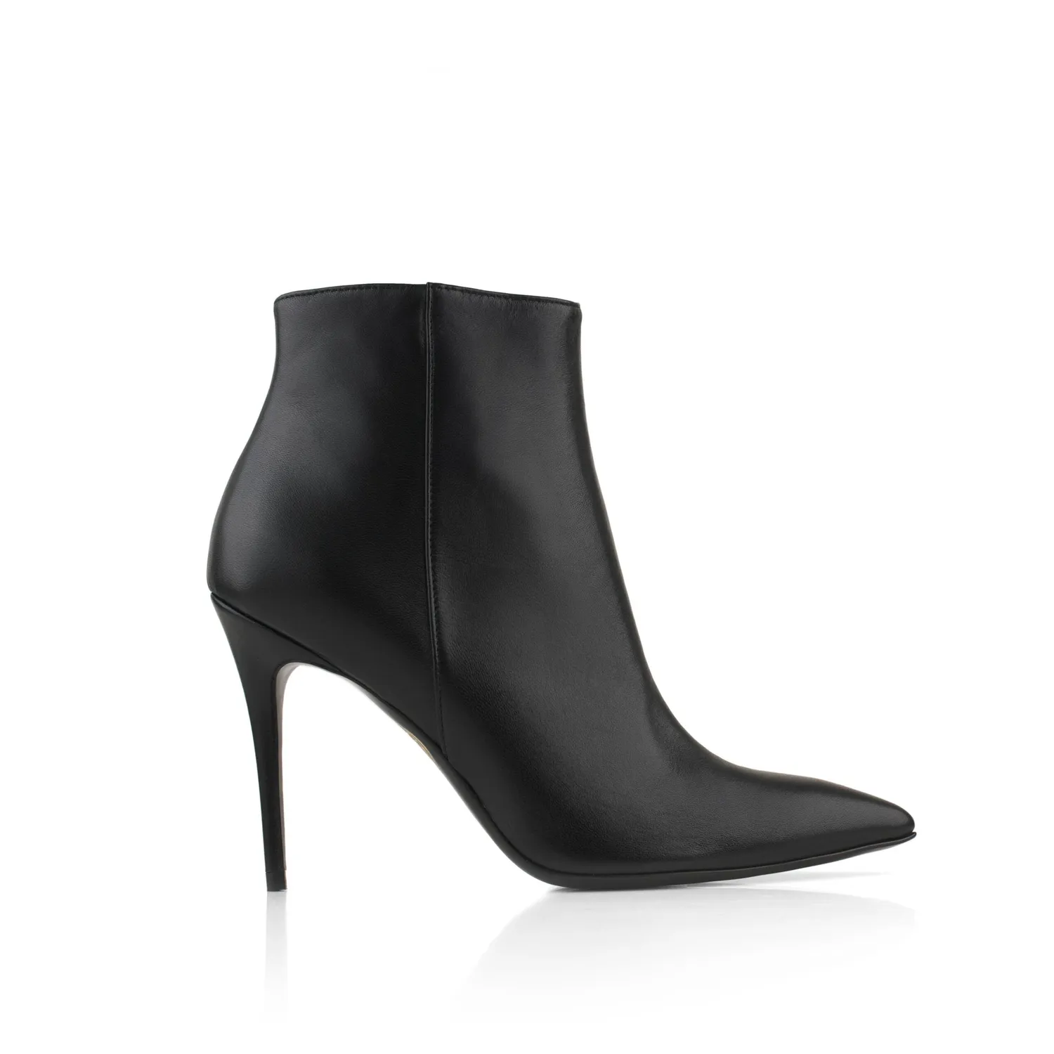 Maison Ernest Legend 100 bottines noires cuir mat guêtres 10 cm