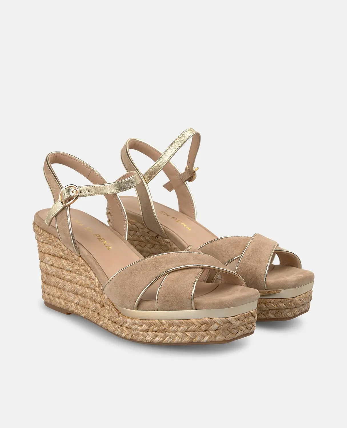 Alma en Pena V266001 espadrilles compensées beiges 9,5 cm