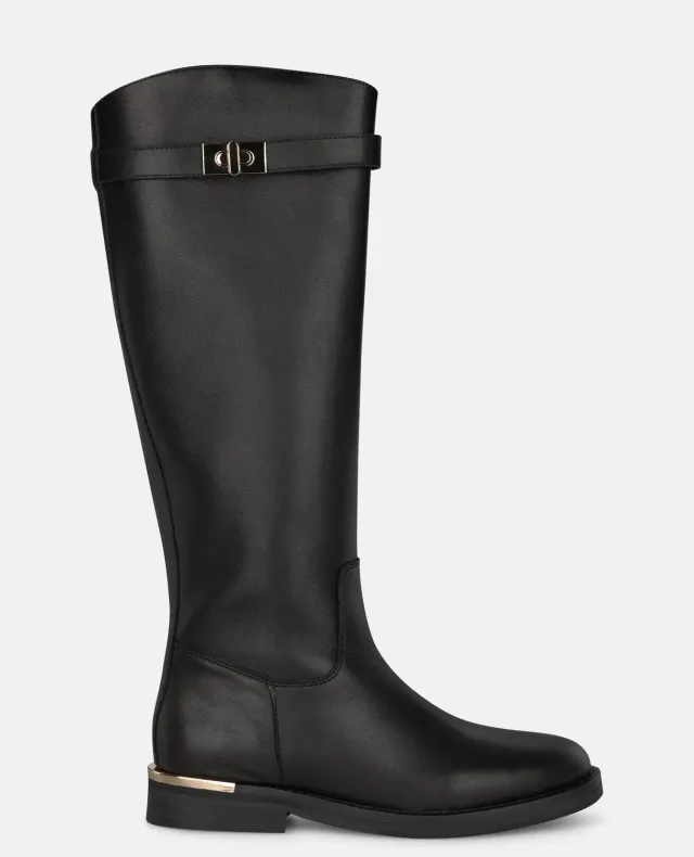 Alma en Pena I260900 bottes plates noires nappa