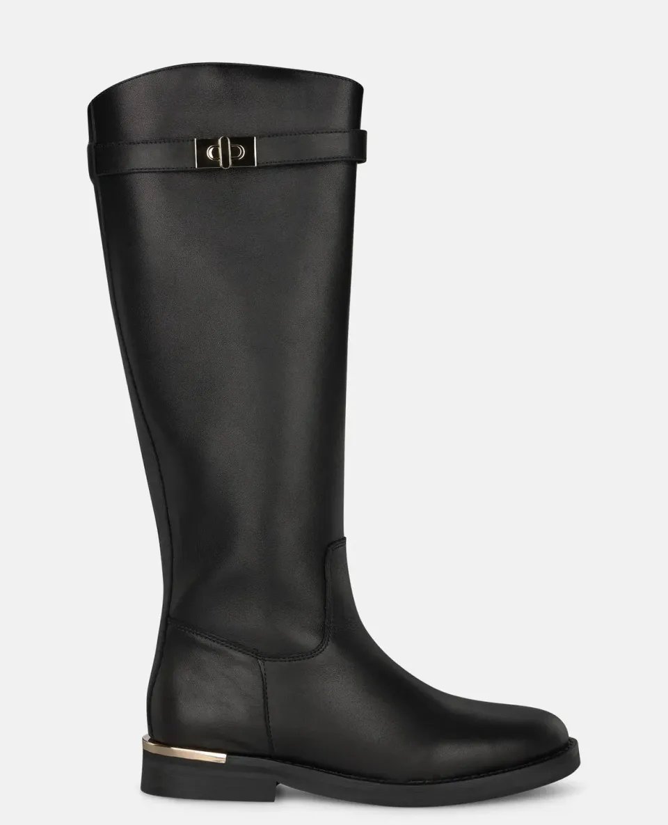 Alma en Pena I260900 bottes plates noires nappa