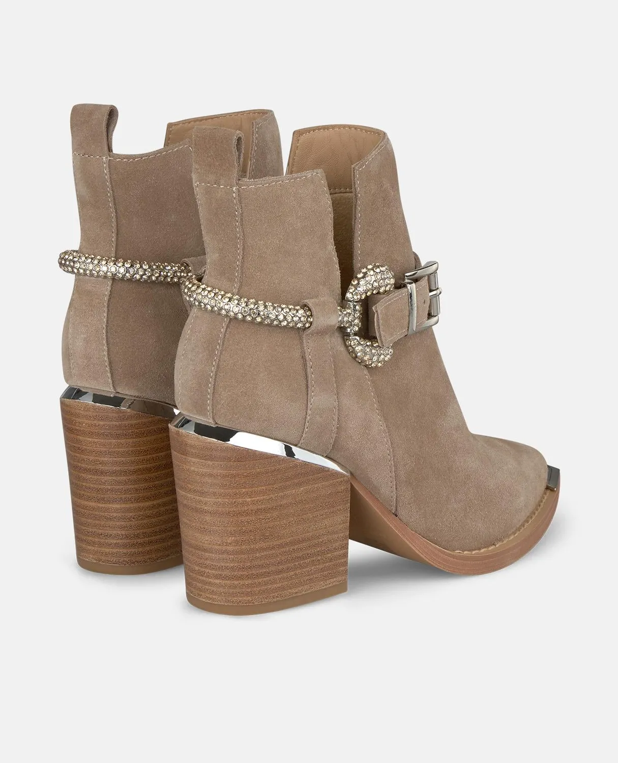 Alma en Pena I250837 bottines cuir vison talon 7 cm