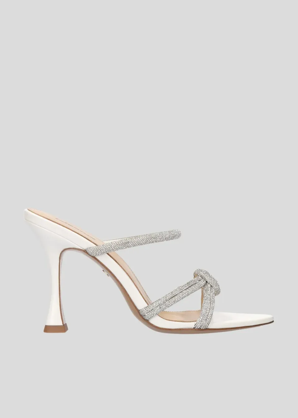 Lola Cruz Alice Mule 95 mules à talon blanc 9,5 cm