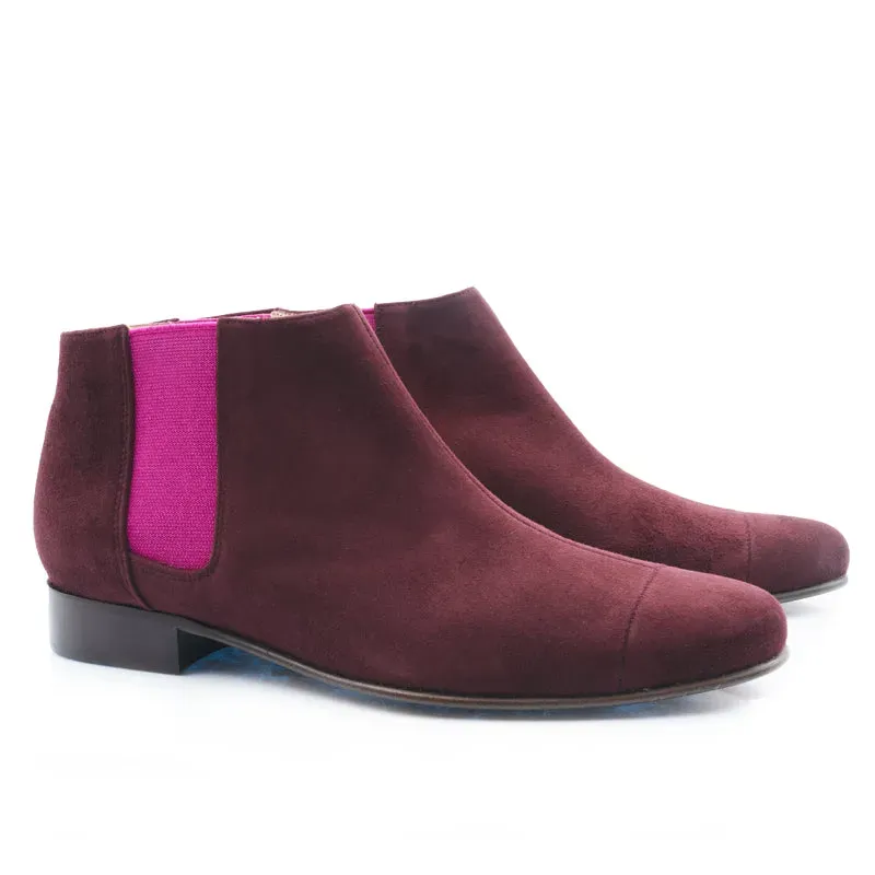 Bégum Paris Lucrèce bottines grenat talon 2 cm