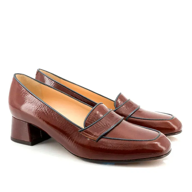 Bégum Paris Monza mocassins vernis noisette