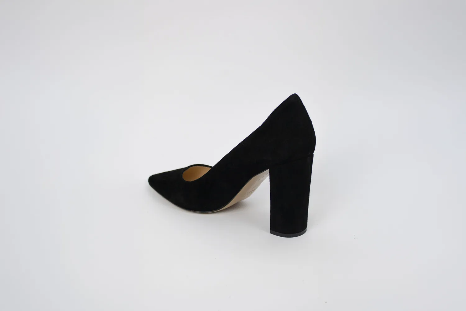 Matteo Pitti Jessy escarpins noirs en suède talon 8 cm