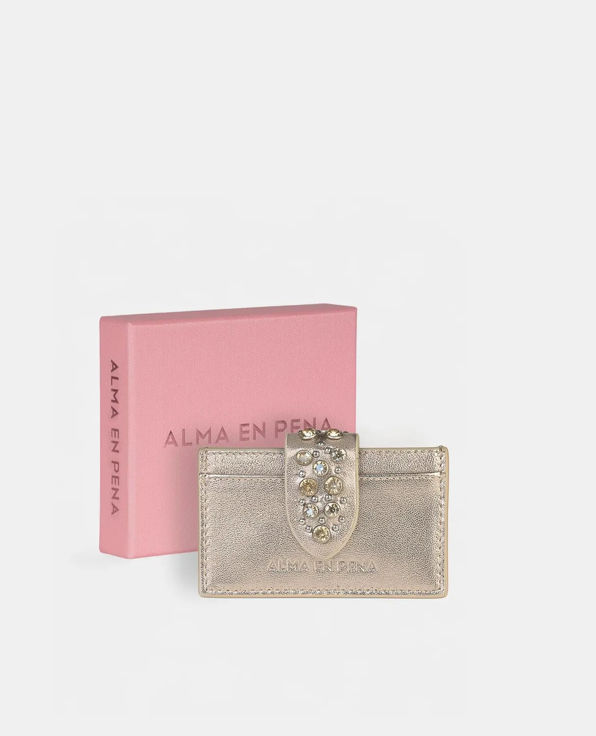 Alma en Pena I25CA304 portefeuille bronze cuir clouté