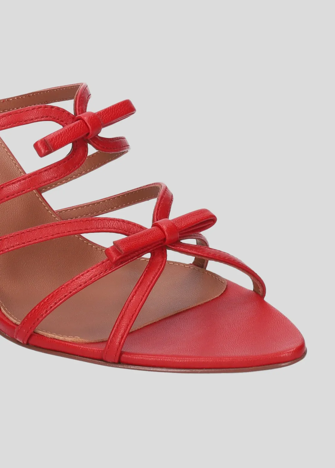 Lola Cruz Sabrina Sandal 65 sandales rouge talon 6,5 cm