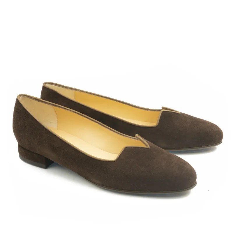 Bégum Paris Olympe ballerines havane velours 1,5 cm